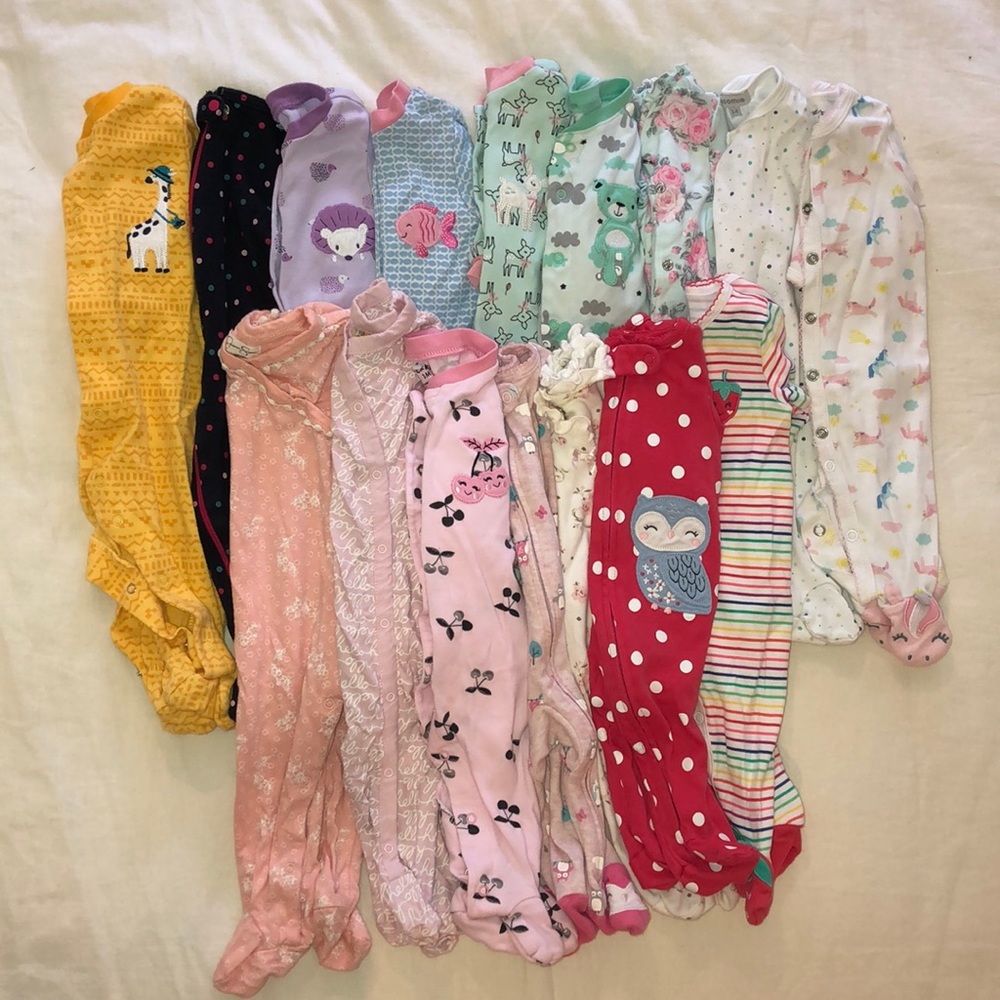 3 to 6 month pajama lot